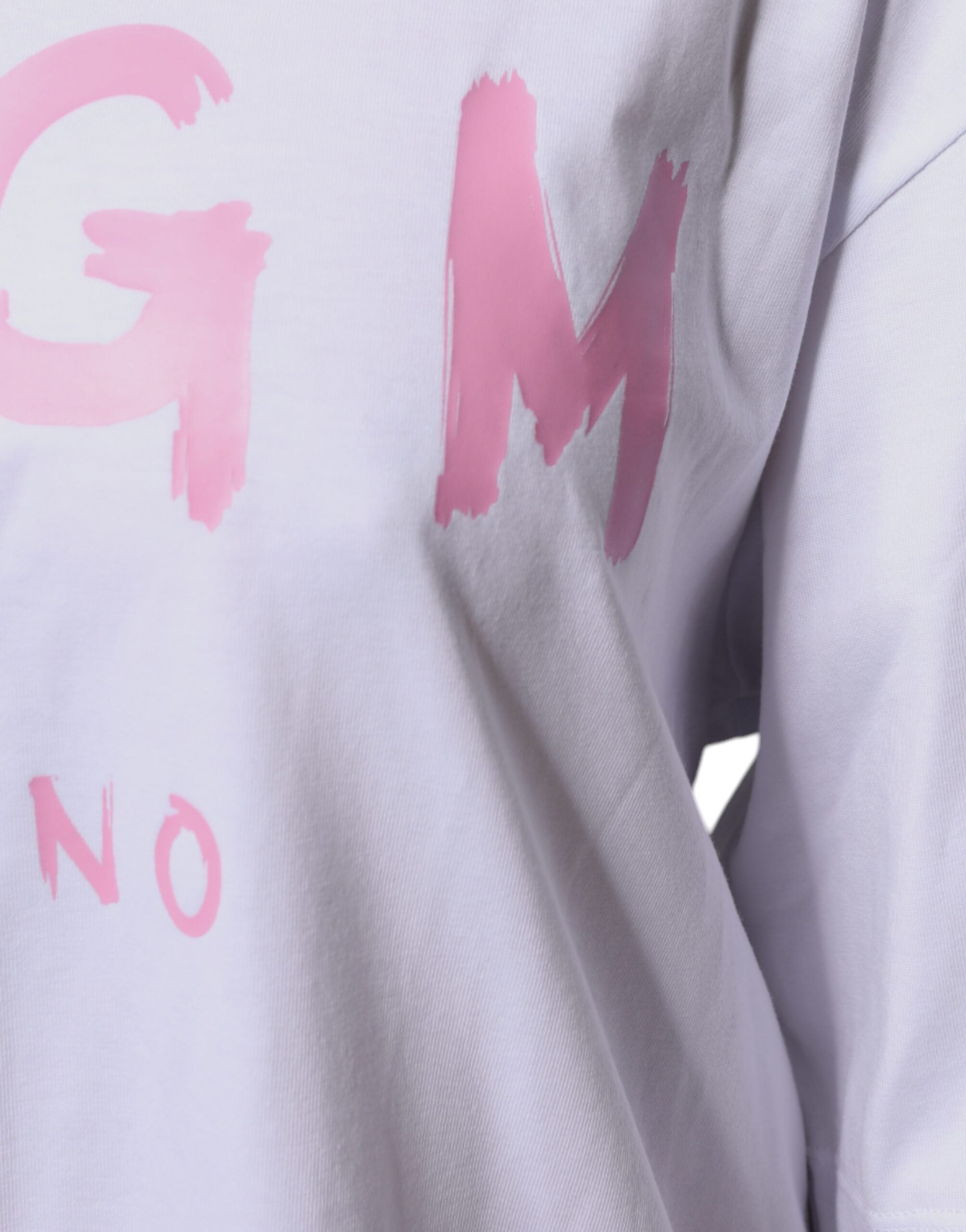 MSGM Weißes T-Shirt mit Logodruck aus Baumwolle und kurzen Ärmeln Minikleid