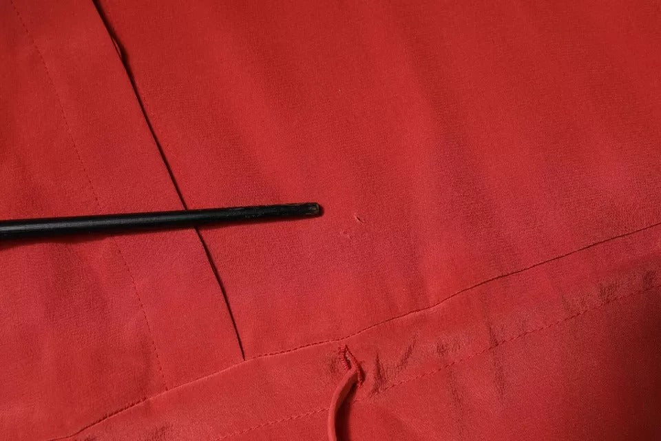 Peserico Rot Langärmeliges Kleid mit Bleistift und Tunnelzug