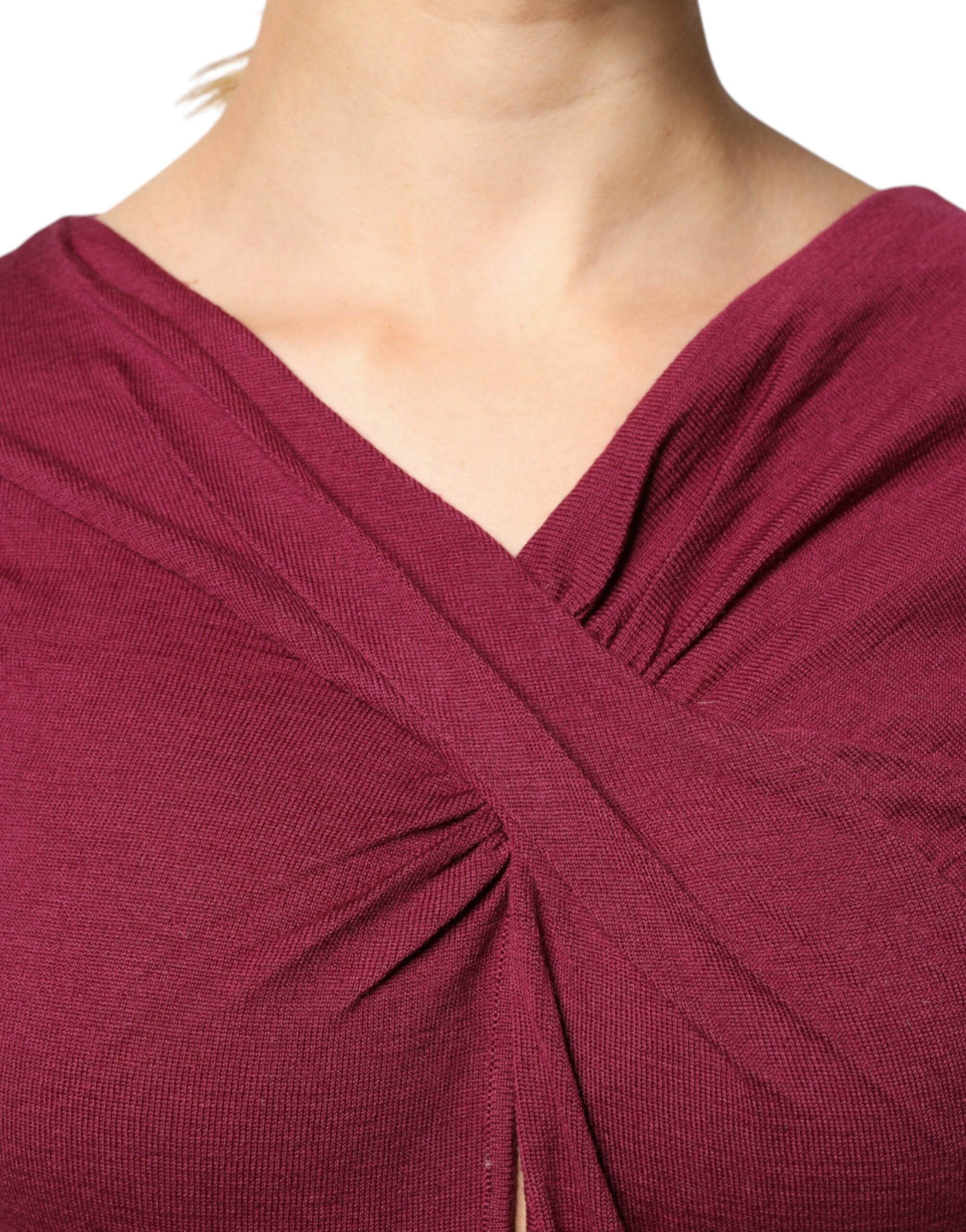 Roberto Cavalli Kastanienbrauner Pullover Schlüsselloch-Strickpullover