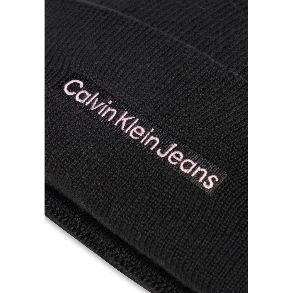 Calvin Klein Jeans Schwarze Baumwollmützen Baseballmütze