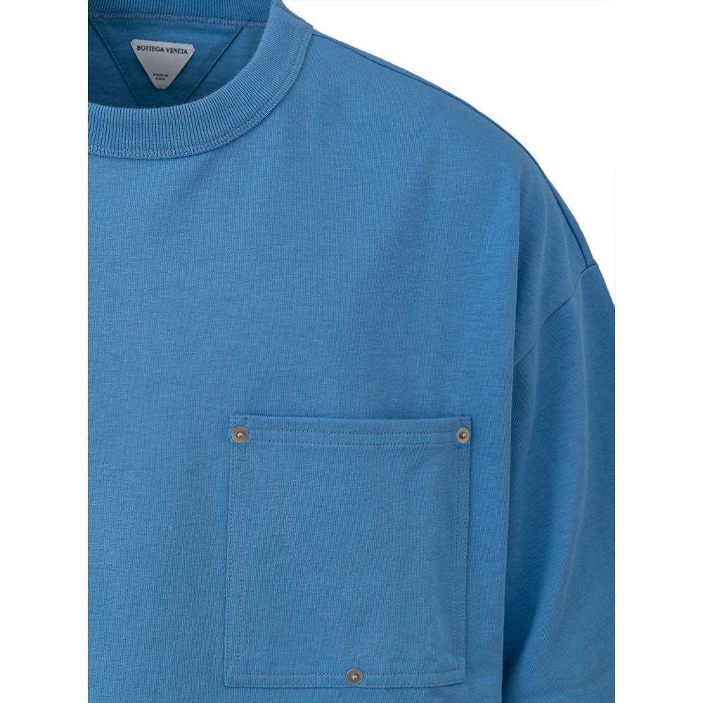 Bottega Veneta T-Shirt aus blauer Baumwolle