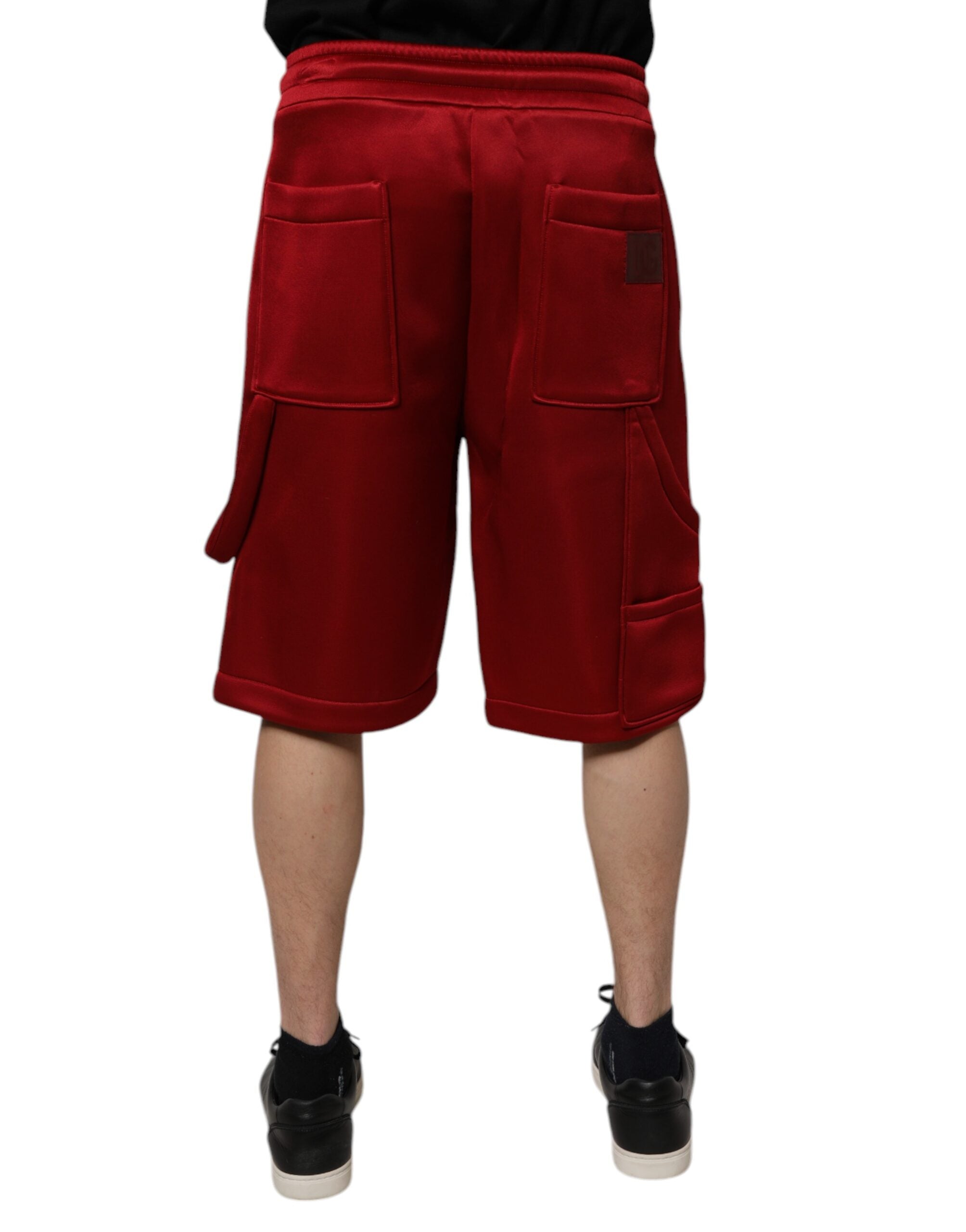 Dolce & Gabbana Kastanienbraune Bermuda-Shorts aus Viskose-Nylon mit mittlerer Taille