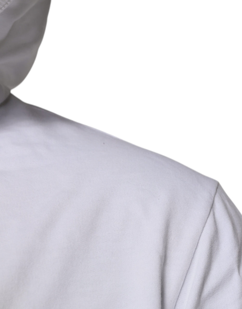 Dolce & Gabbana Weißes Baumwoll-Sweatshirt mit Kapuze Pullover