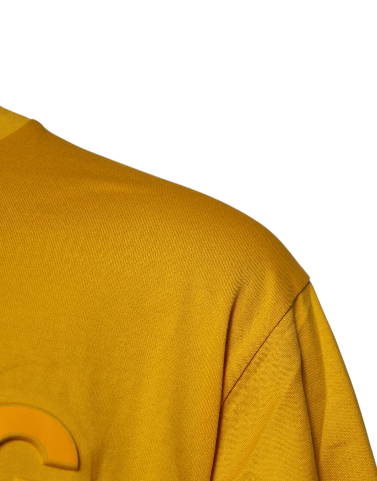 Dolce & Gabbana Dunkelgelbes Baumwoll-T-Shirt mit Logo für Herren und Rundhalsausschnitt