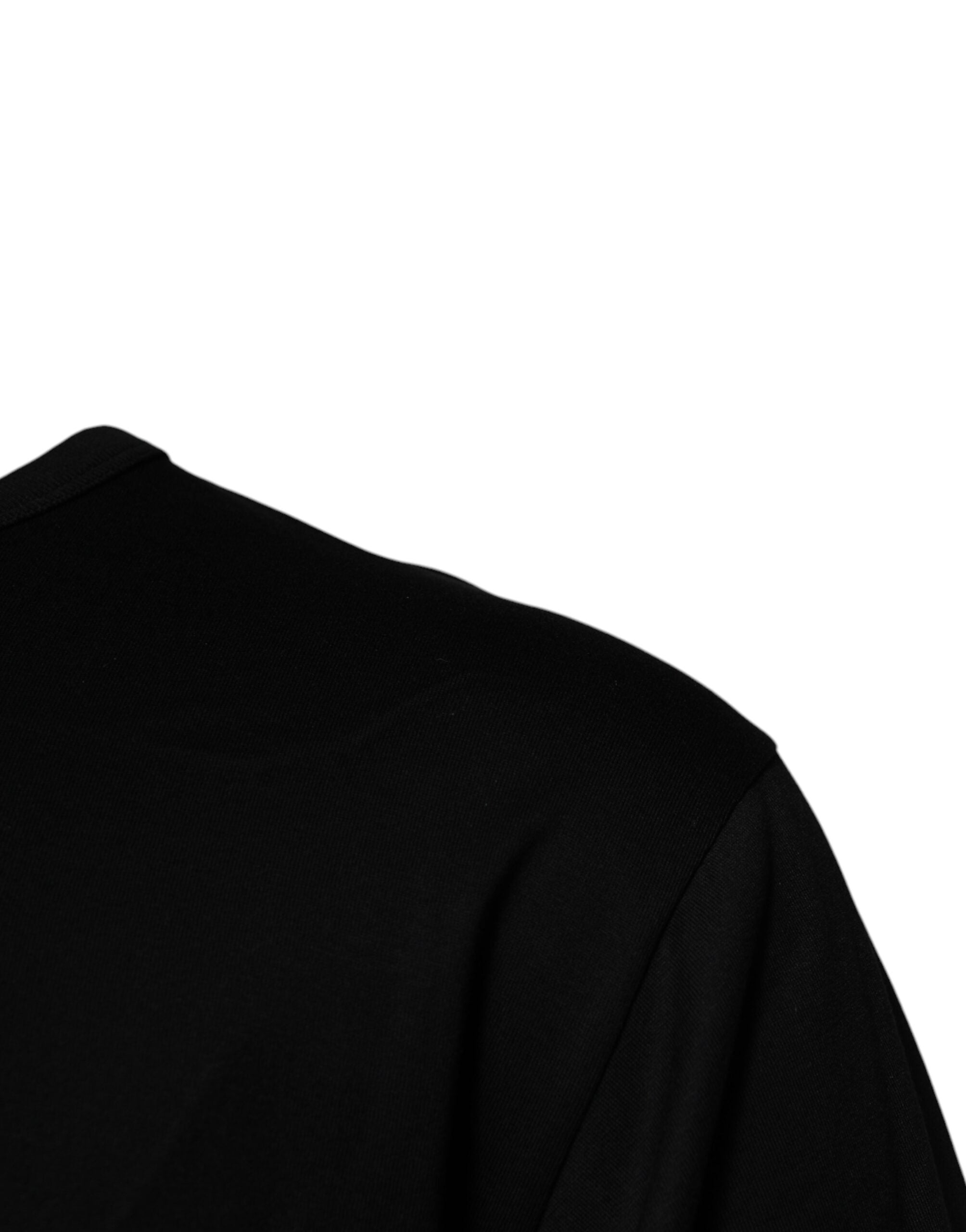 Dolce & Gabbana Schwarzes #DGMILLENNIALS Baumwoll-T-Shirt mit Rundhalsausschnitt