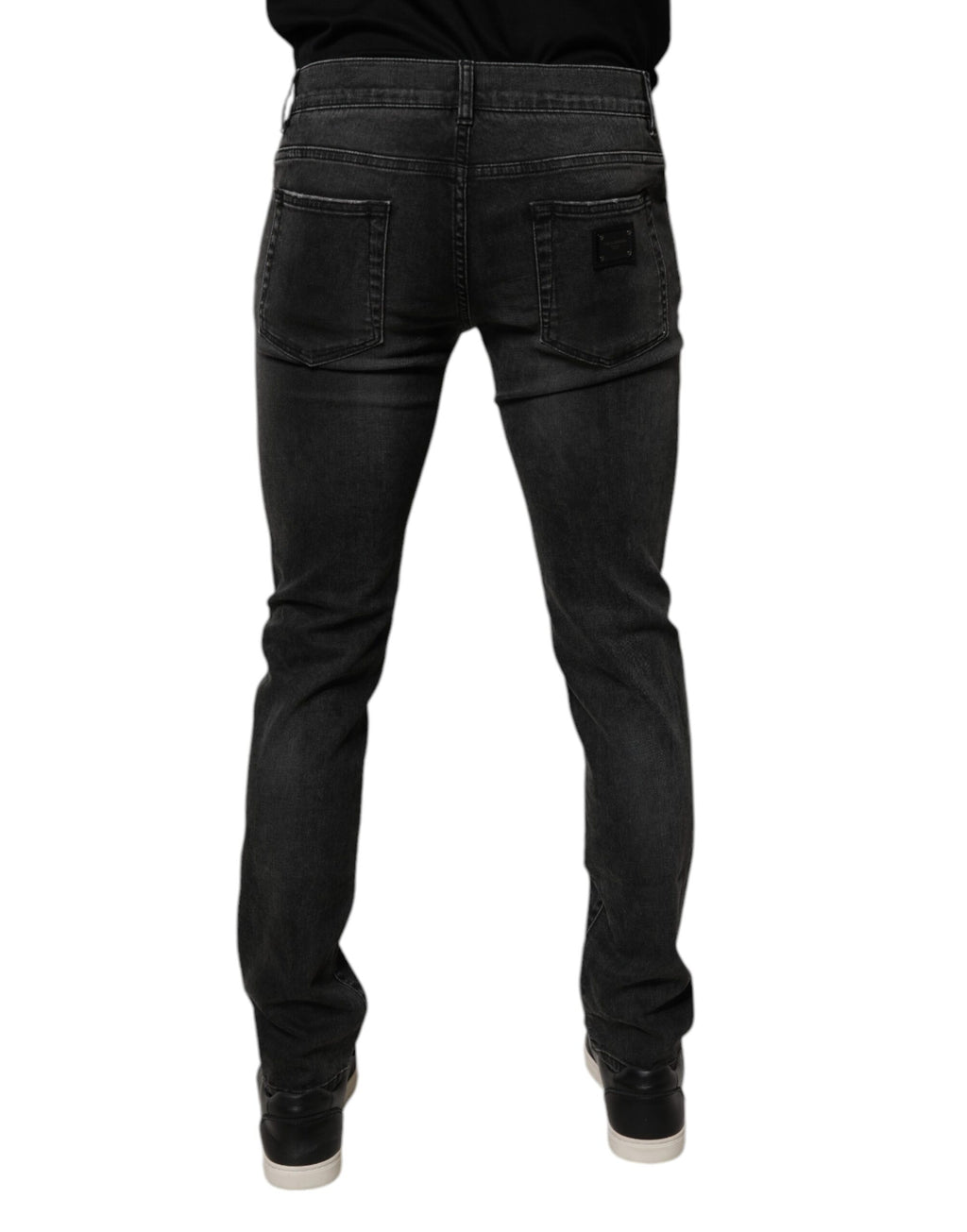 Dolce & Gabbana Schwarze Baumwoll-Stretch-Skinny-Denim-Jeans für Männer