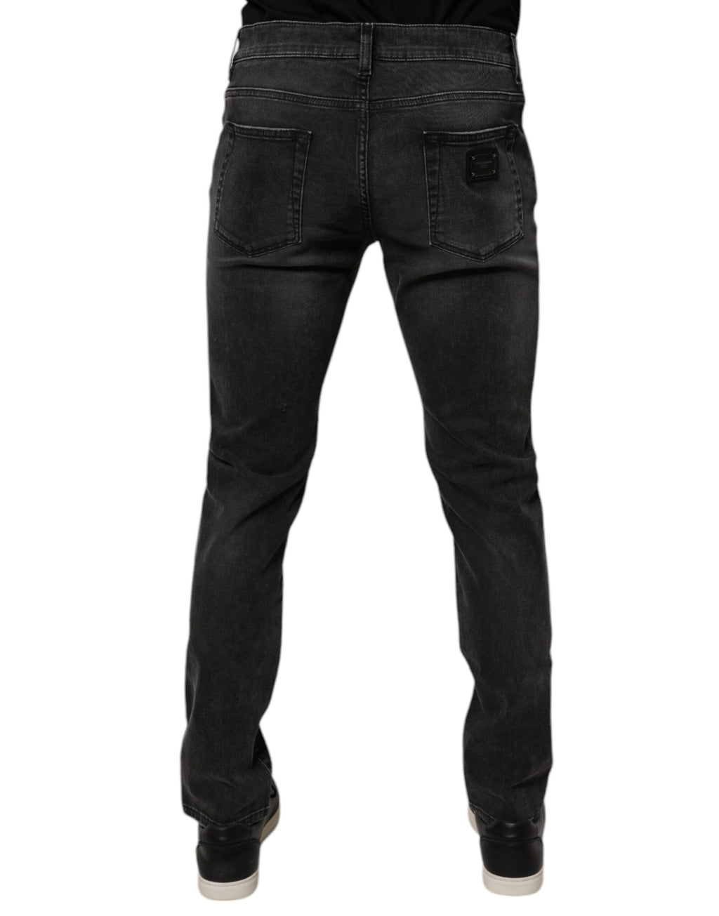 Dolce & Gabbana Schwarze Baumwoll-Stretch-Skinny-Denim-Jeans für Männer