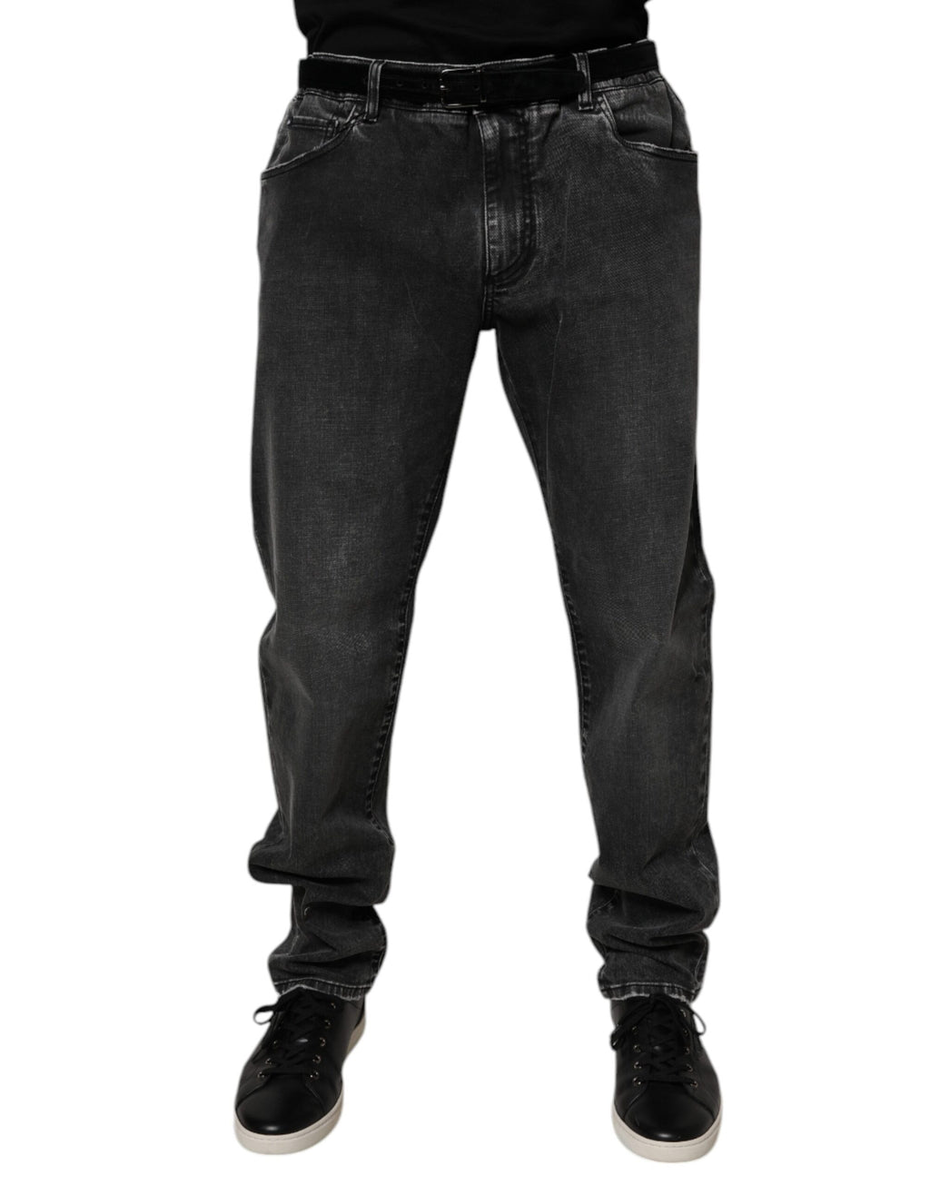 Dolce & Gabbana Schwarze Baumwoll-Stretch-Skinny-Denim-Jeans für Männer