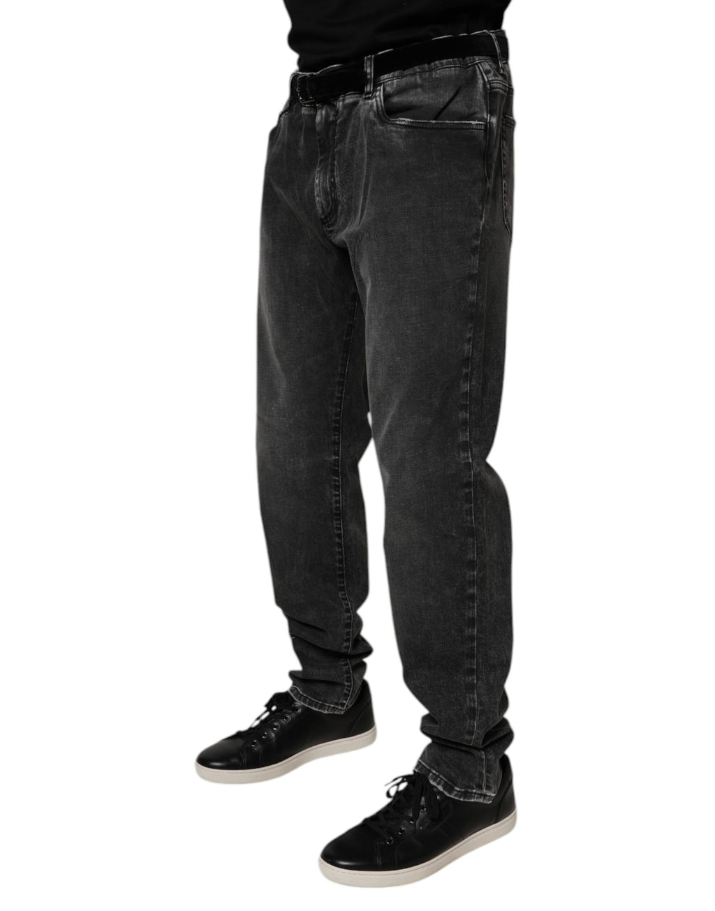 Dolce & Gabbana Schwarze Baumwoll-Stretch-Skinny-Denim-Jeans für Männer