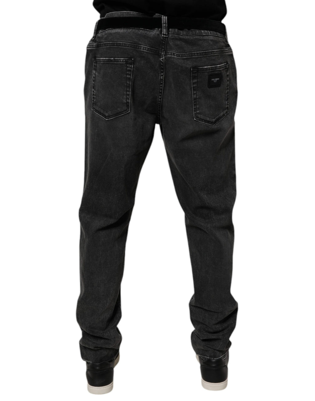 Dolce & Gabbana Schwarze Baumwoll-Stretch-Skinny-Denim-Jeans für Männer