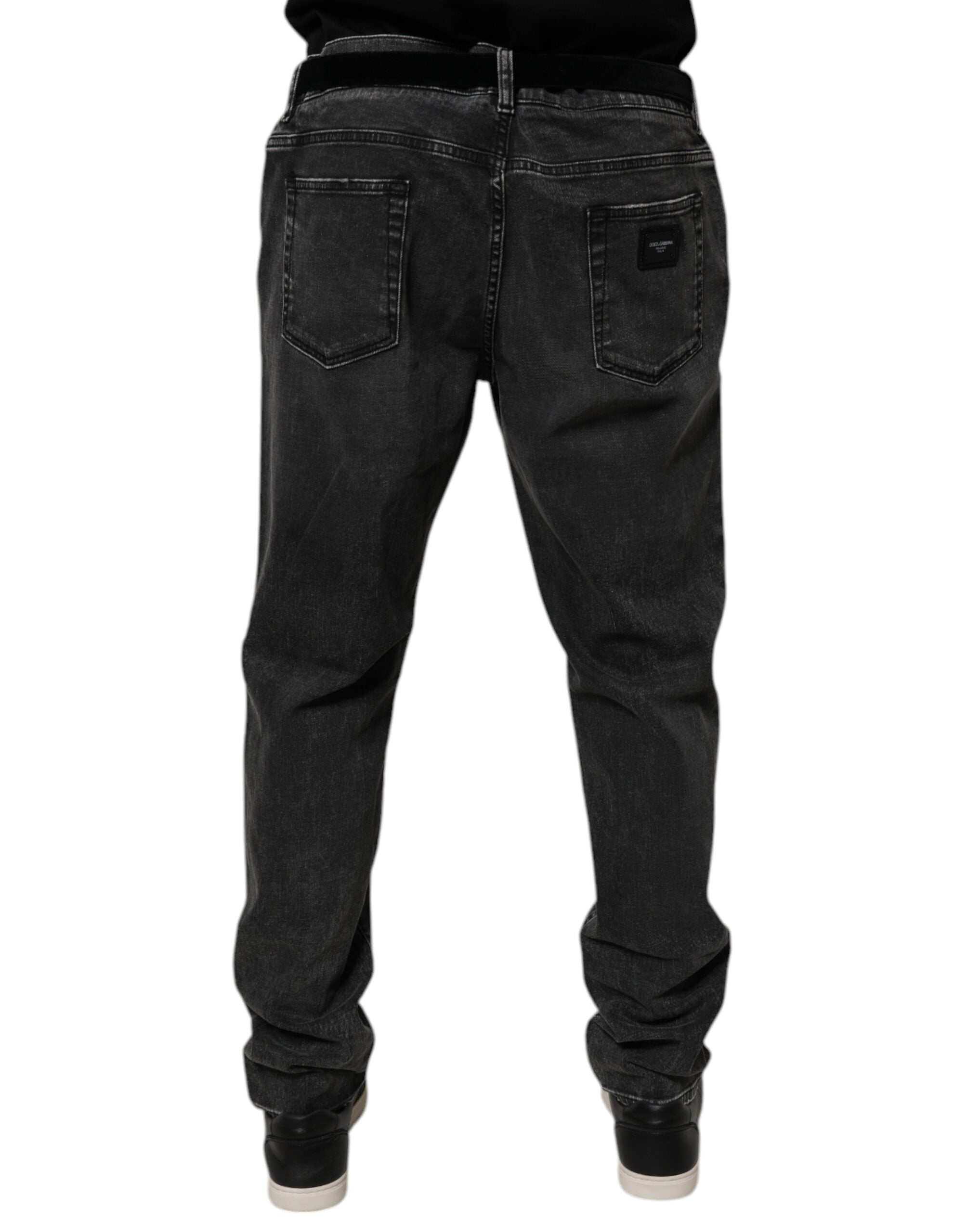 Dolce & Gabbana Schwarze Baumwoll-Stretch-Skinny-Denim-Jeans für Männer