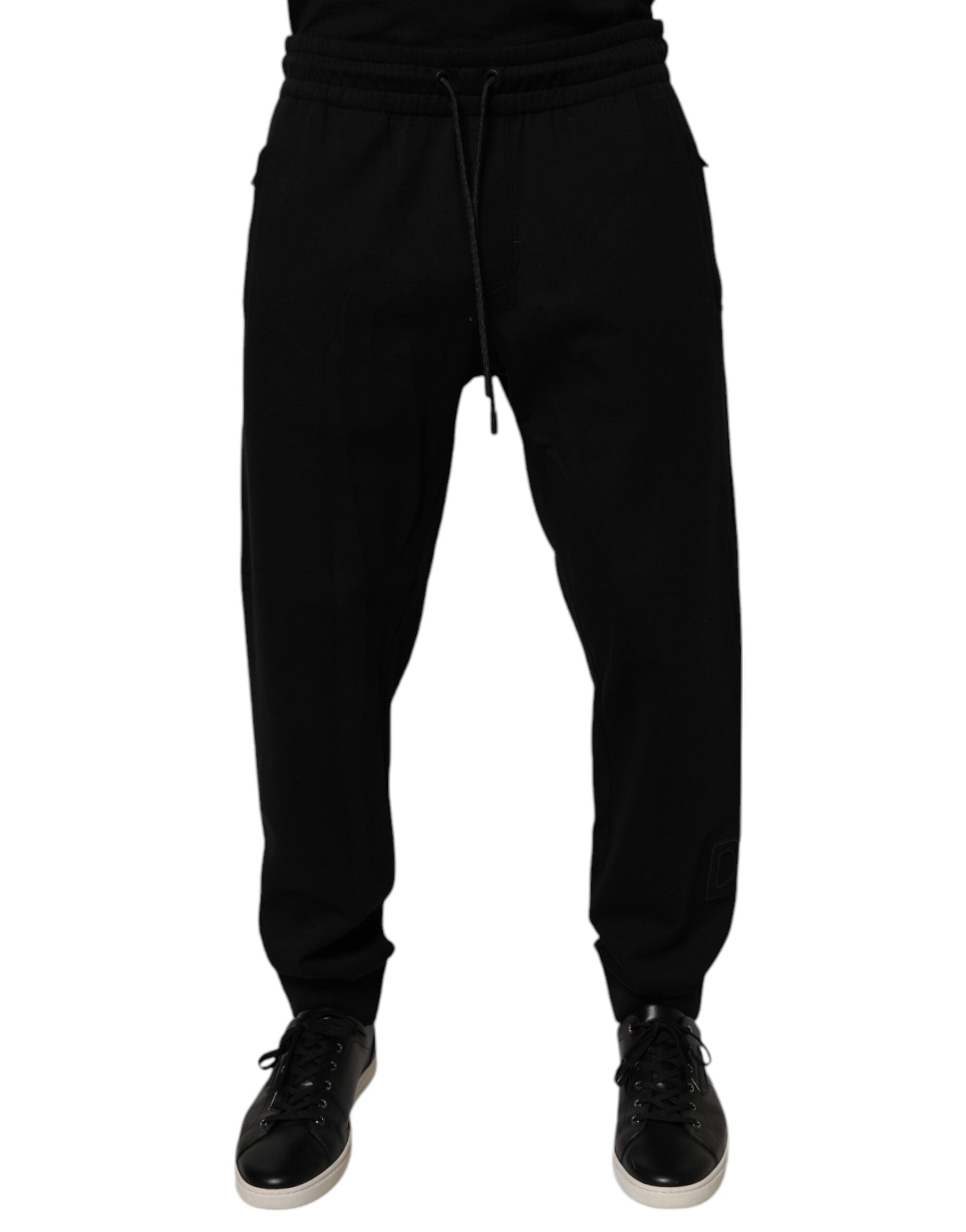 Dolce & Gabbana Schwarze Baumwoll-Jogging-Hose