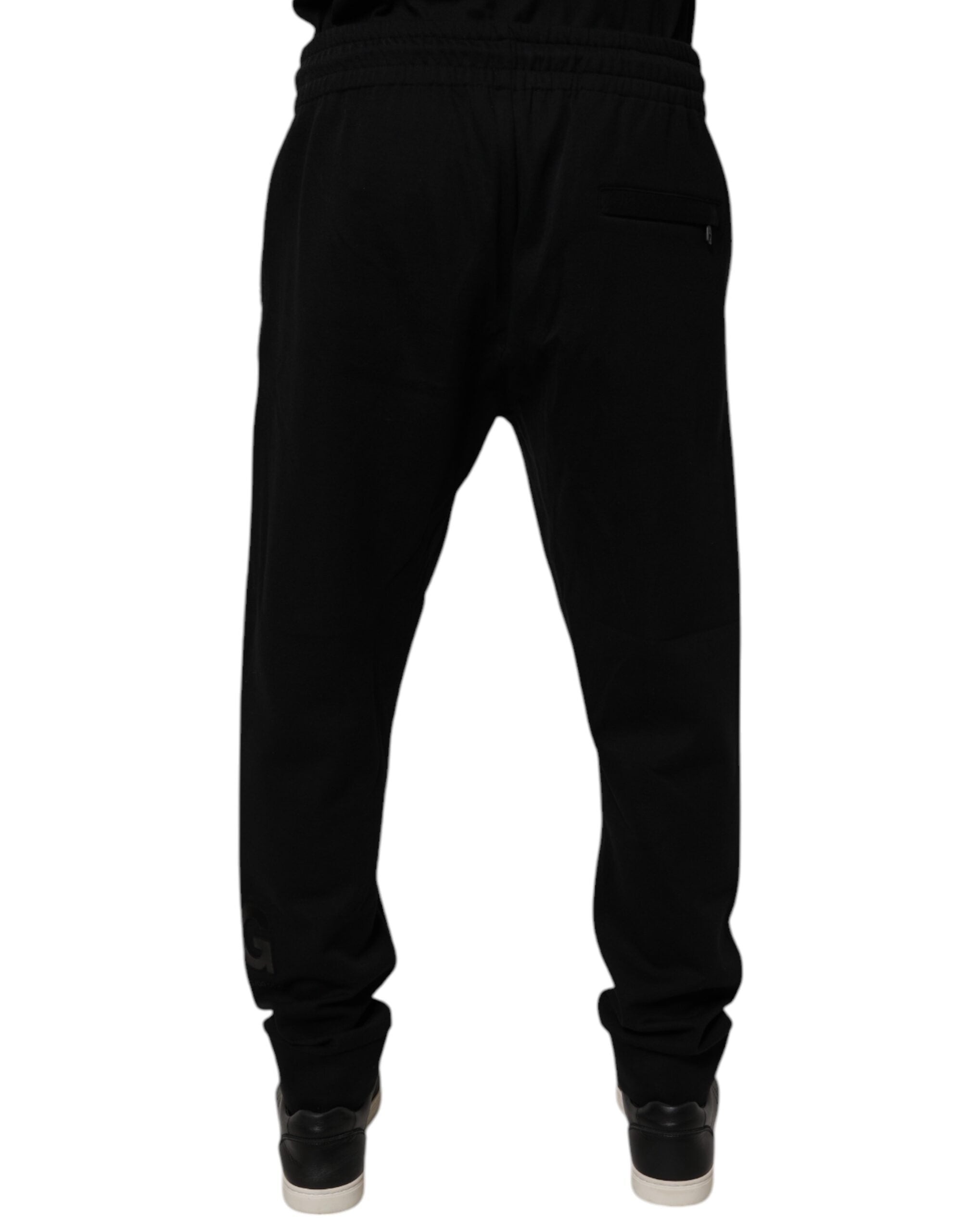 Dolce & Gabbana Schwarze Baumwoll-Jogging-Hose