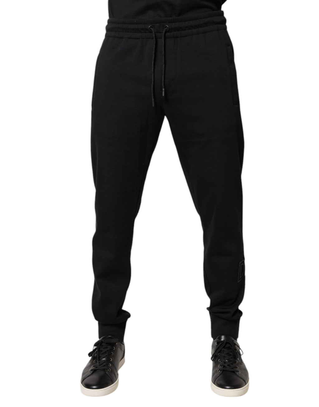 Dolce & Gabbana Schwarze Baumwoll-Jogging-Hose