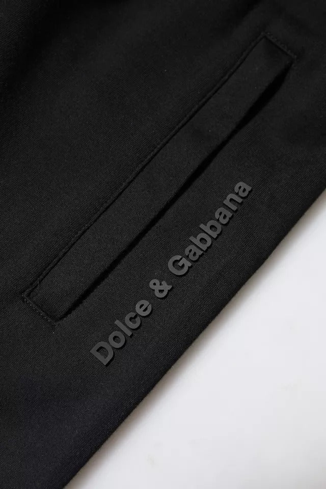 Dolce & Gabbana Schwarze Baumwoll-Jogging-Hose