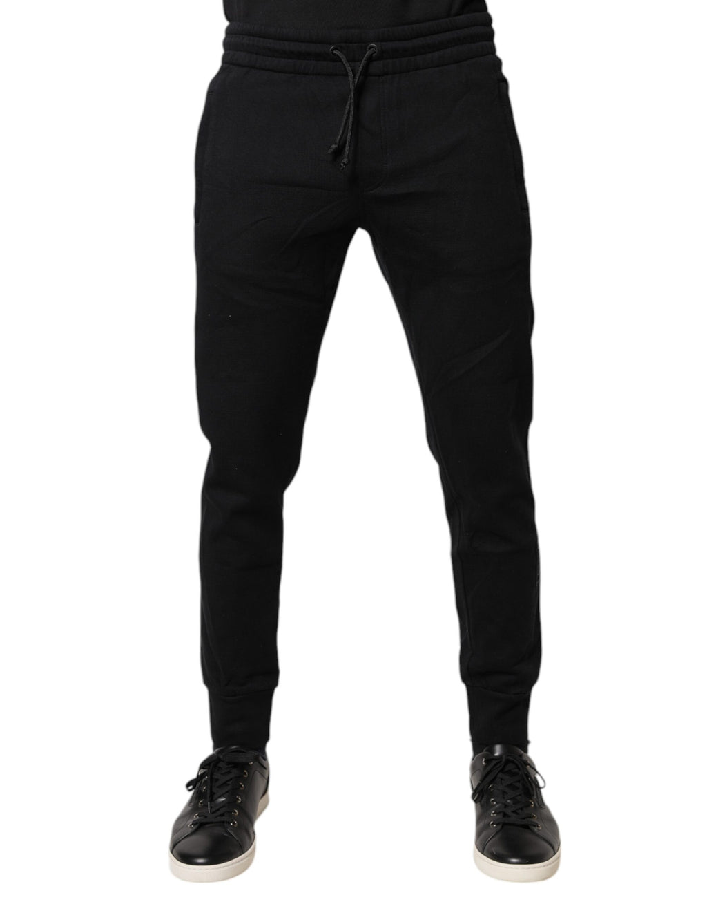 Dolce & Gabbana Schwarze Baumwoll-Jogging-Hose
