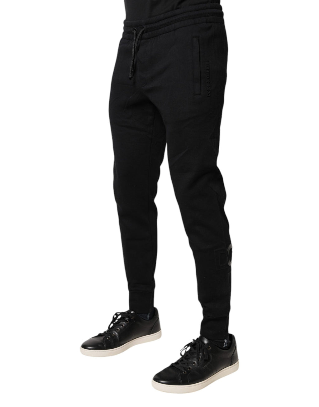 Dolce & Gabbana Schwarze Baumwoll-Jogging-Hose