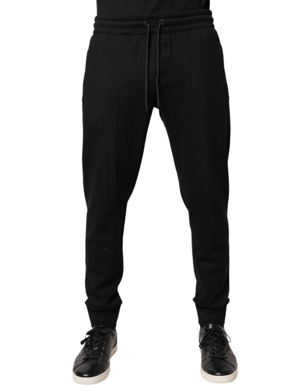 Dolce & Gabbana Schwarze Baumwoll-Jogging-Hose