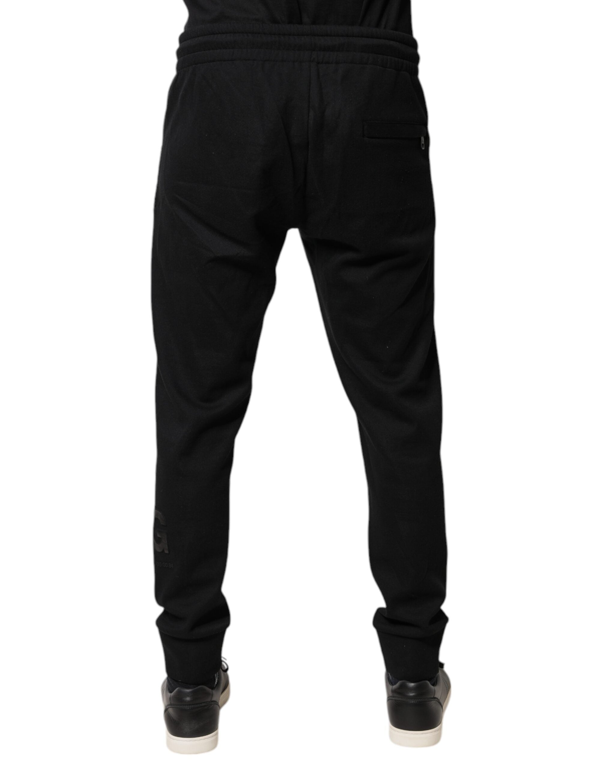 Dolce & Gabbana Schwarze Baumwoll-Jogging-Hose