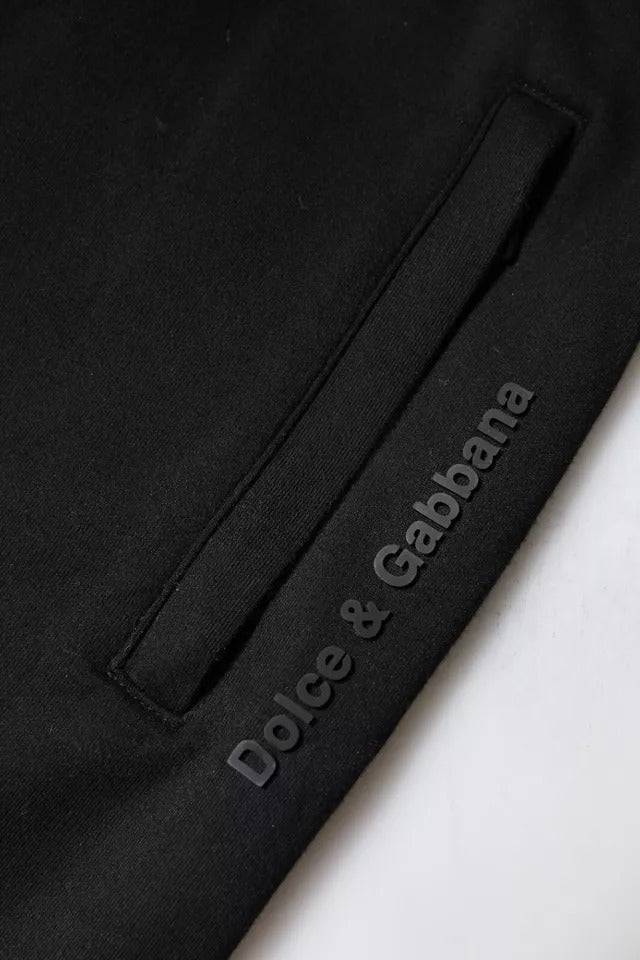 Dolce & Gabbana Schwarze Baumwoll-Jogging-Hose