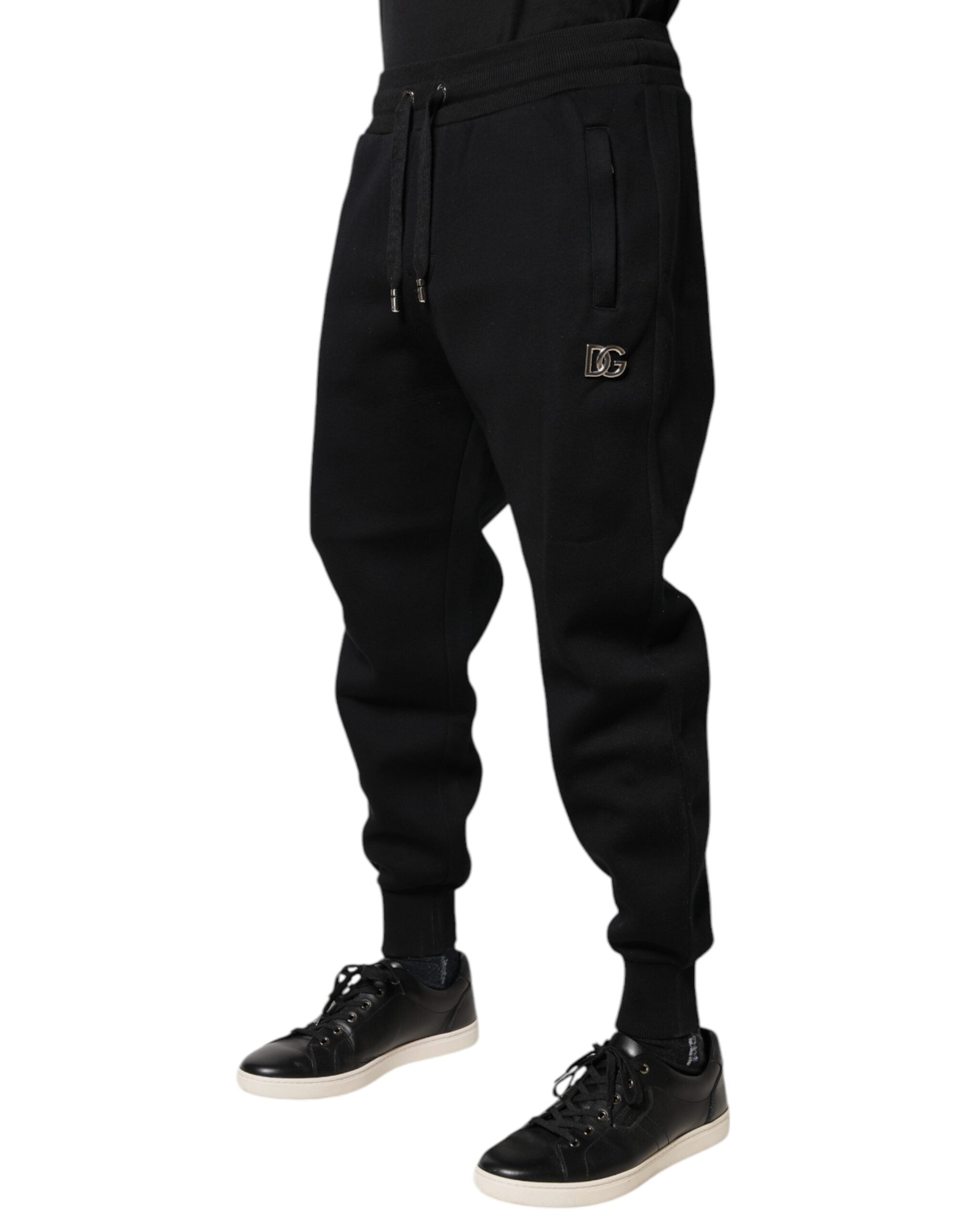 Dolce & Gabbana Schwarze Modal-Jogger-Jogging-Hose