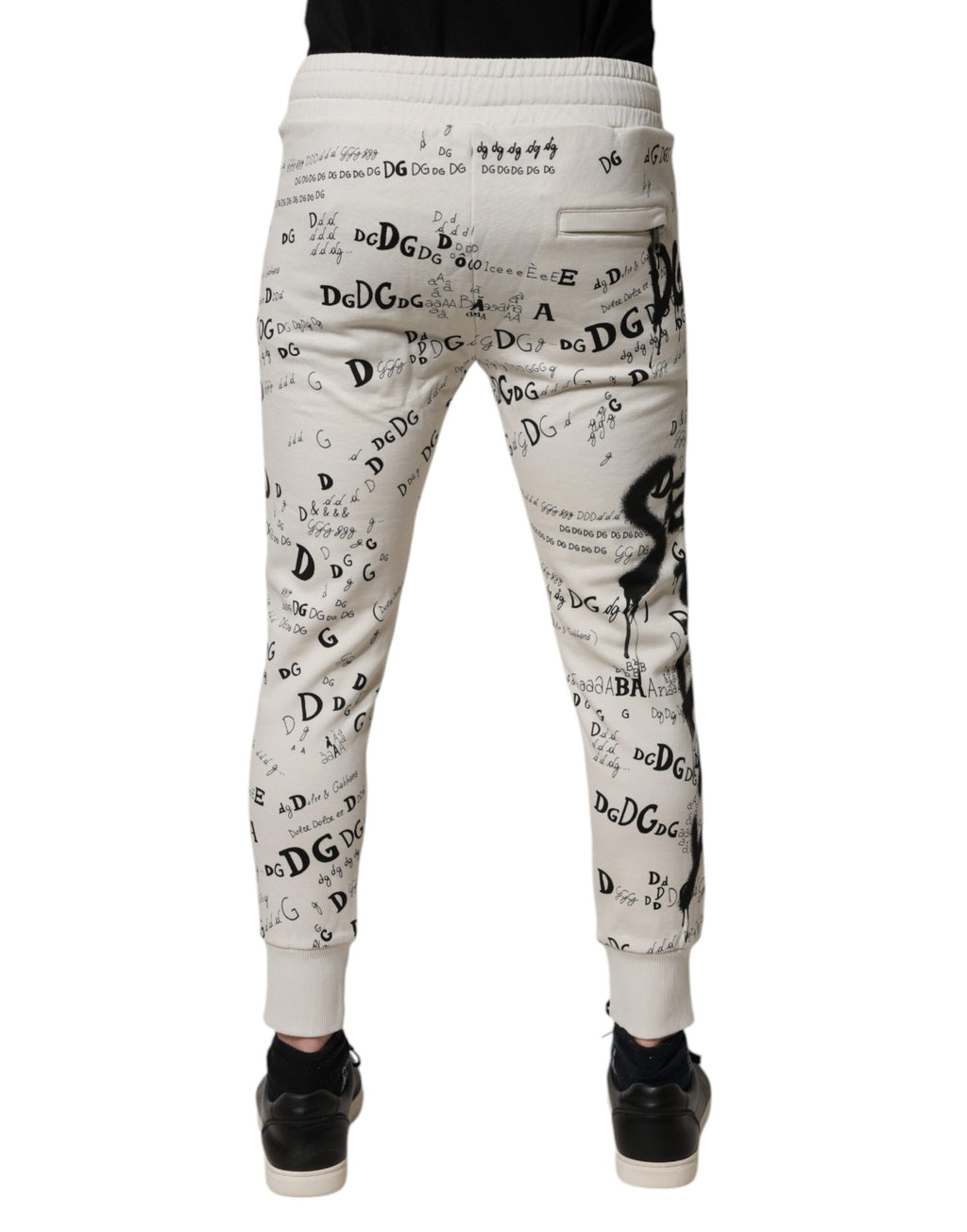 Dolce & Gabbana Weiße bedruckte Baumwoll-Jogger-Sweatpants