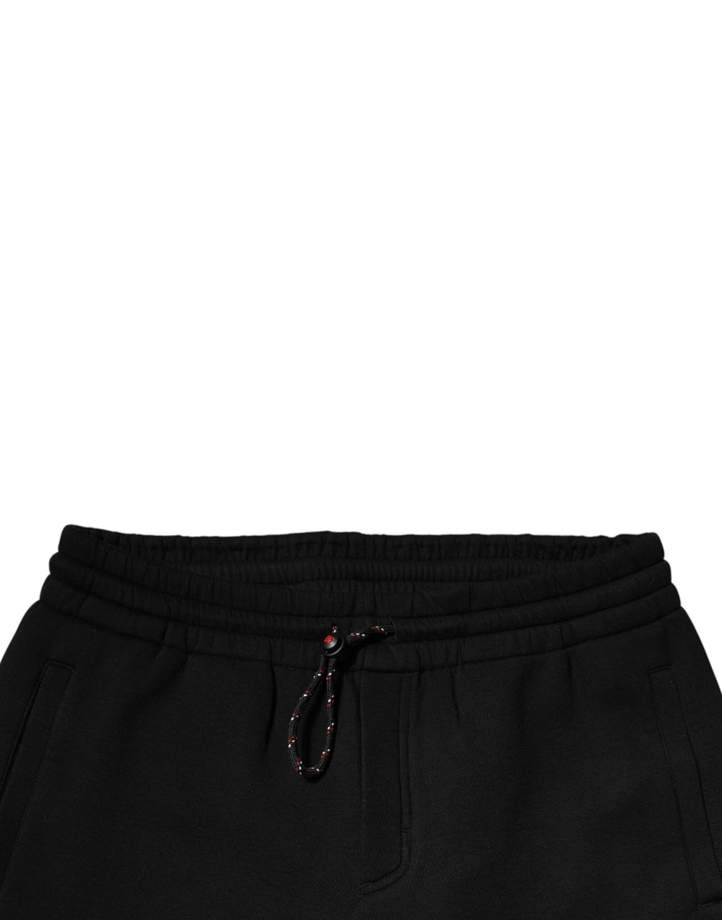 Dolce & Gabbana Schwarze Logo Patch Baumwoll-Jogger-Sweatpants Hose