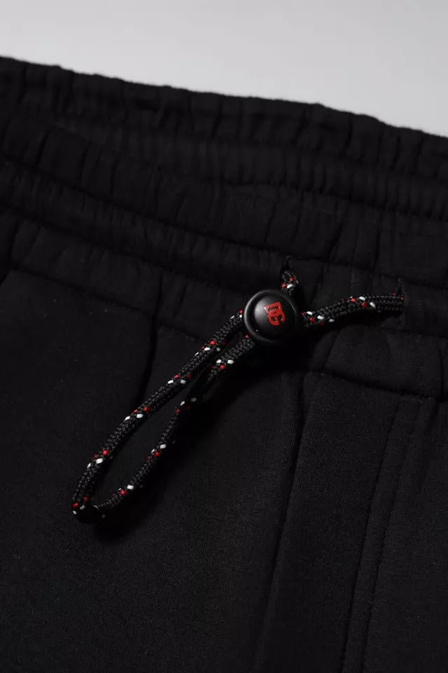 Dolce & Gabbana Schwarze Logo Patch Baumwoll-Jogger-Sweatpants Hose