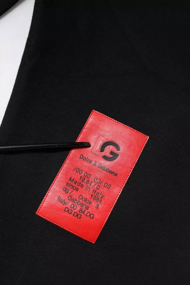 Dolce & Gabbana Schwarze Logo Patch Baumwoll-Jogger-Sweatpants Hose