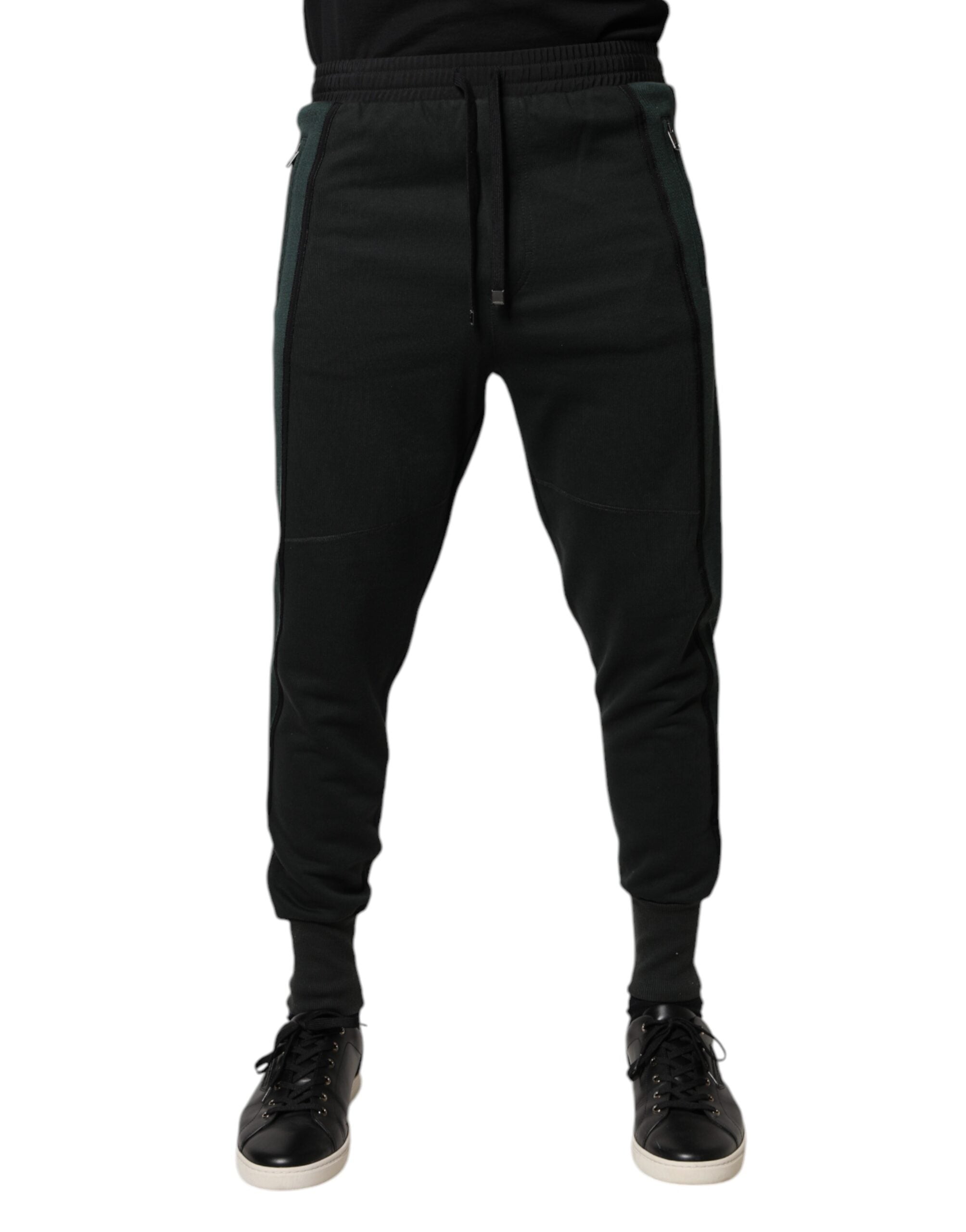 Dolce & Gabbana Schwarze Jogger-Sweatpants aus Baumwollmischung