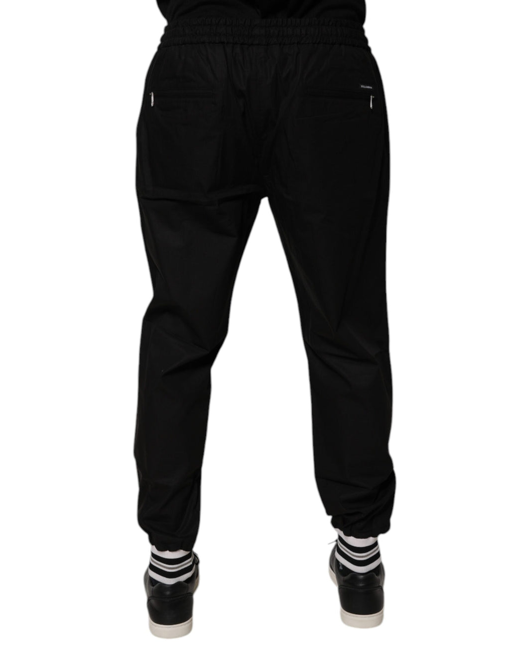 Dolce & Gabbana Schwarz Baumwolle Männer Jogger Sweatpants Hosen