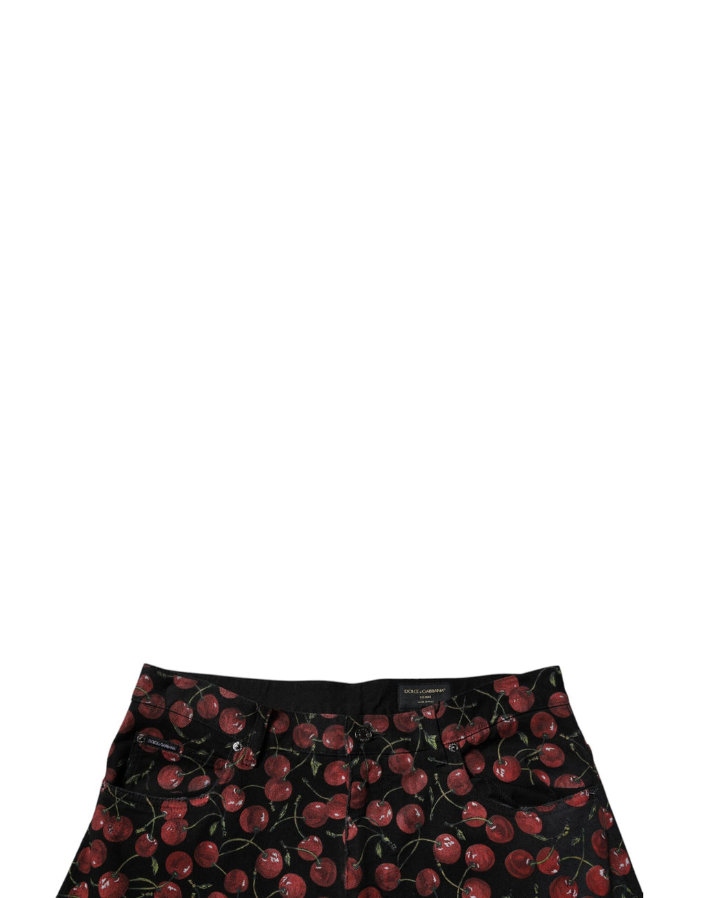 Dolce & Gabbana Schwarze Kirsche Baumwolle Gerade Männer Denim Jeans