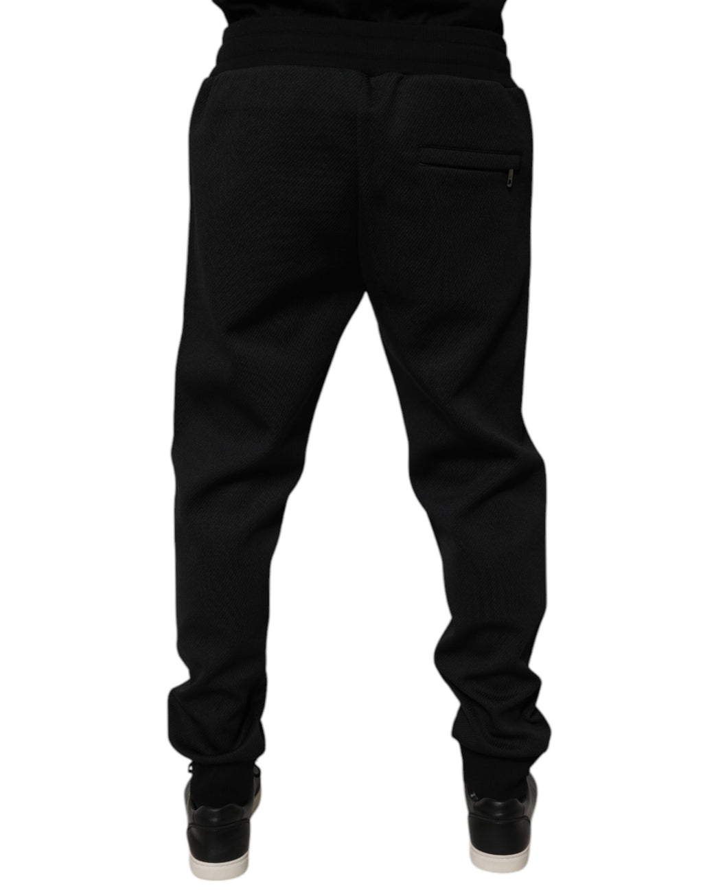 Dolce & Gabbana Schwarze Polyester Herren Jogger Sweatpants Hosen