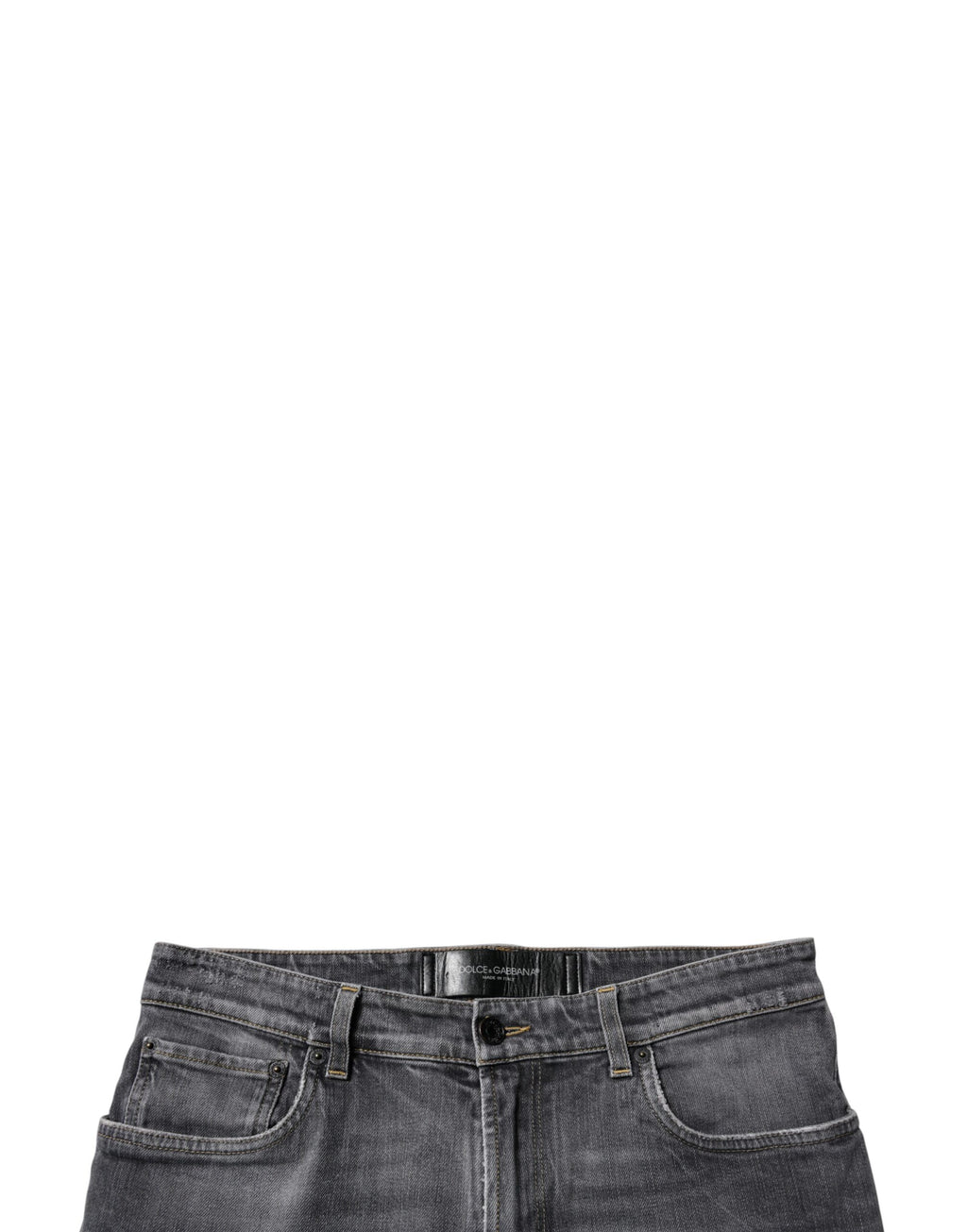 Dolce & Gabbana Dunkelgraue gewaschene Baumwoll-Skinny-Jeans für Männer aus Denim
