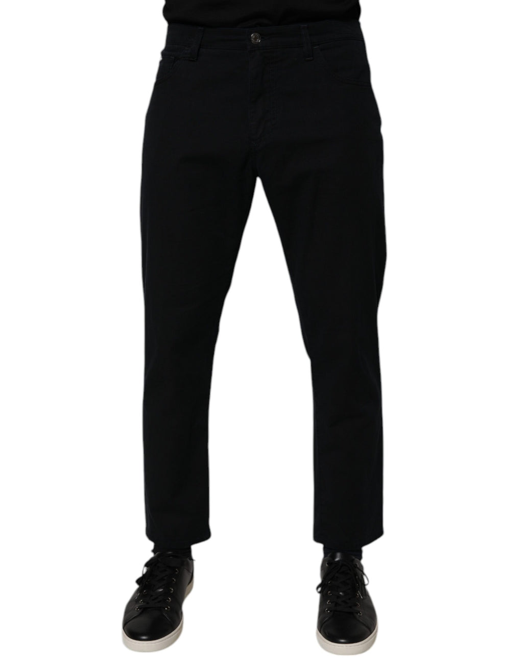 Dolce & Gabbana Dunkelblaue Baumwoll-Stretch-Denim-Jeans für Männer