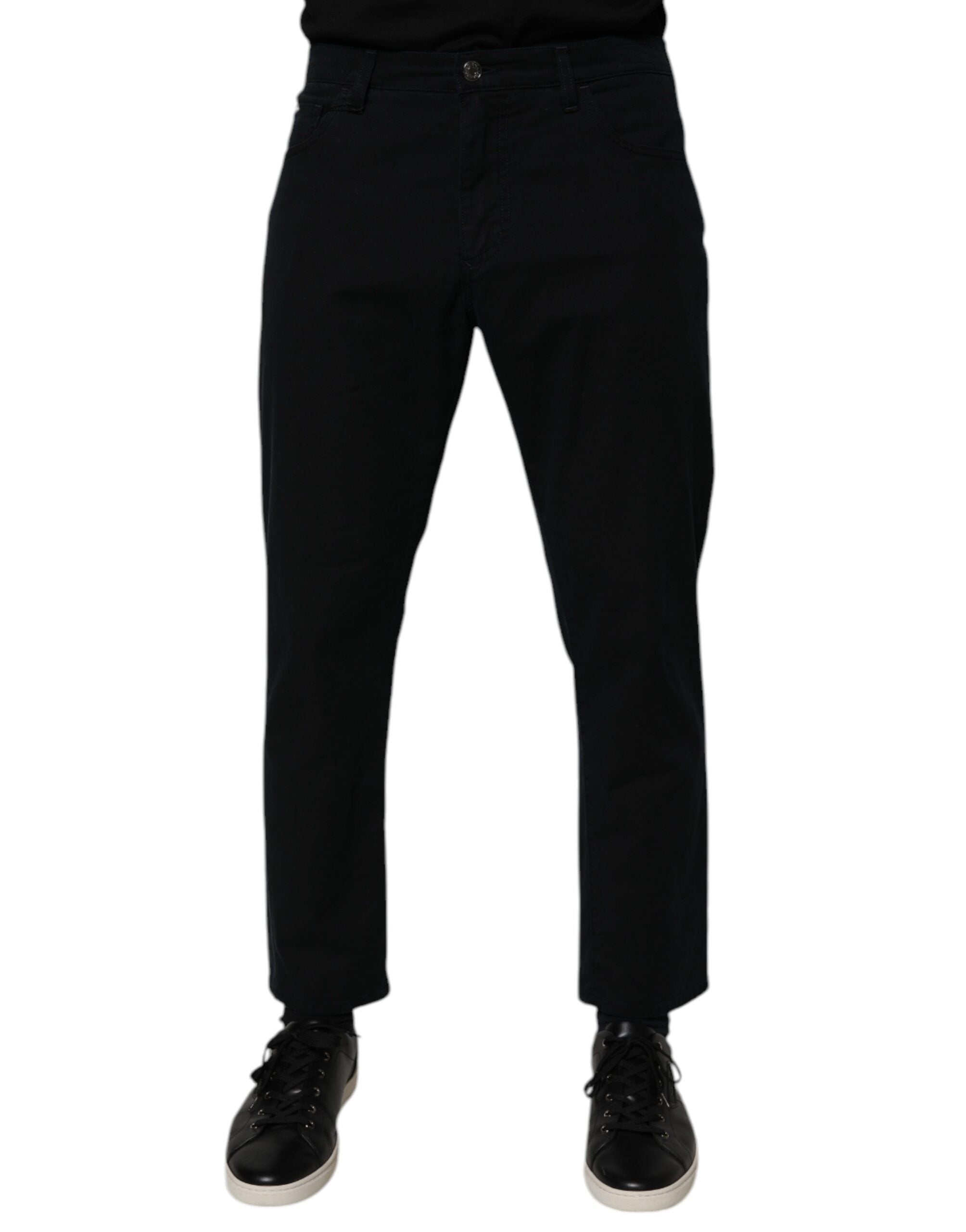 Dolce & Gabbana Dunkelblaue Baumwoll-Stretch-Denim-Jeans für Männer