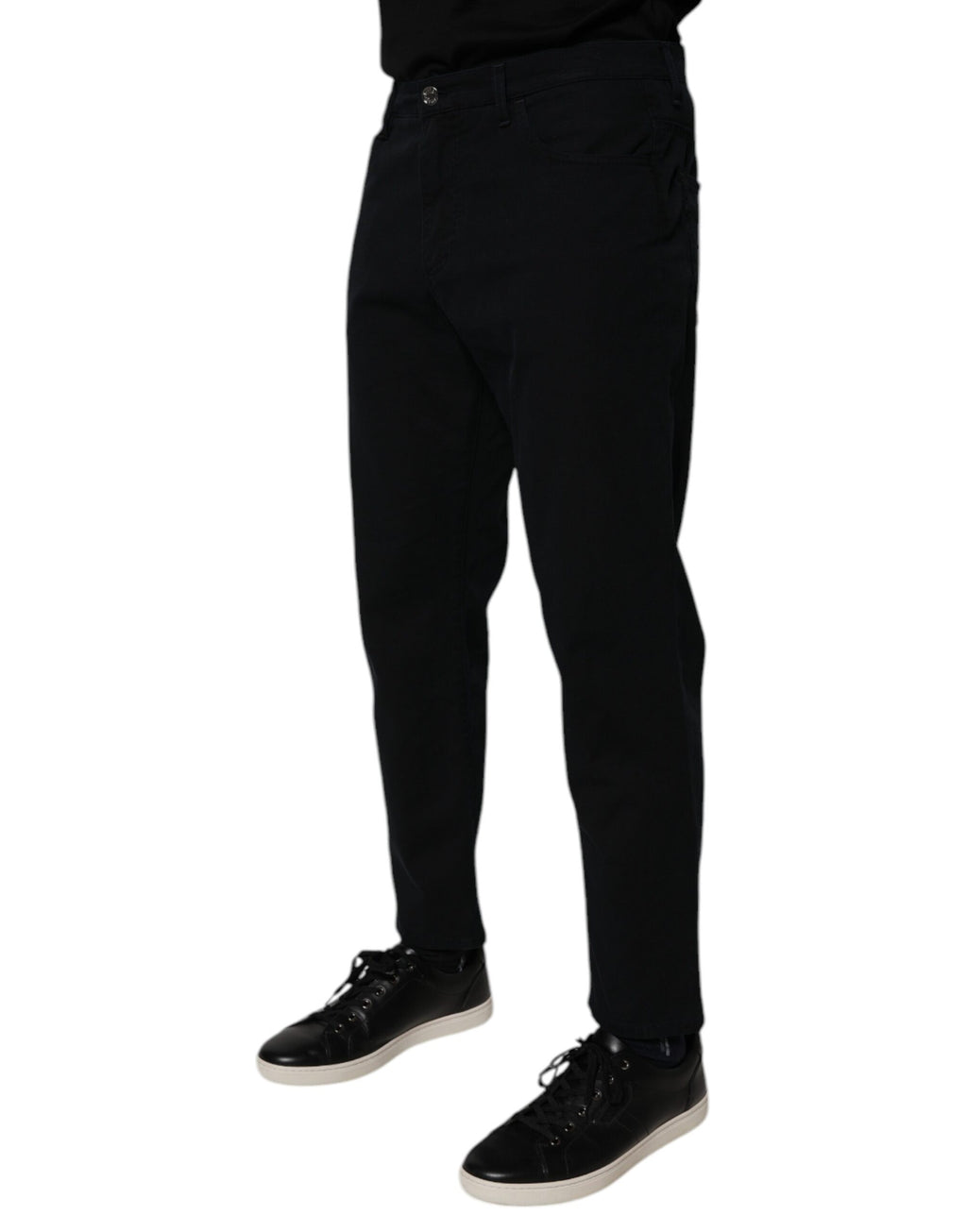 Dolce & Gabbana Dunkelblaue Baumwoll-Stretch-Denim-Jeans für Männer