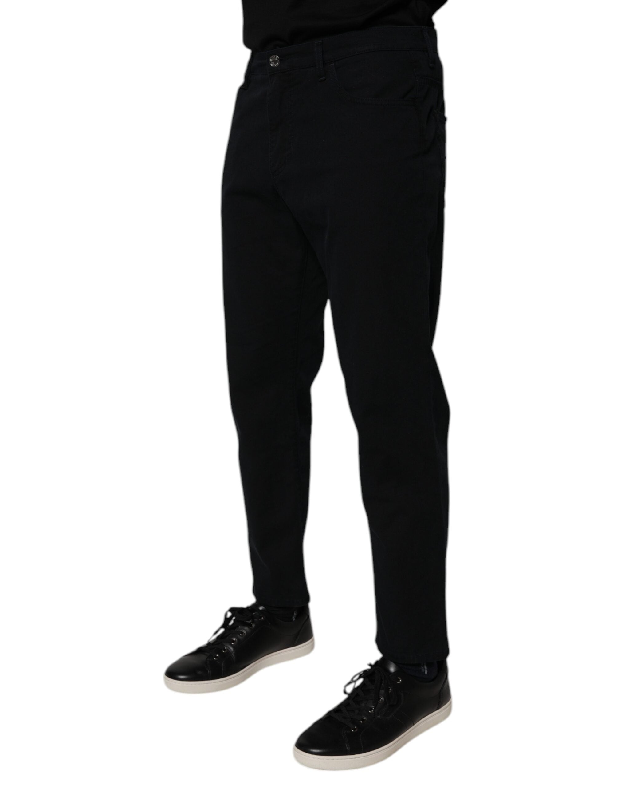 Dolce & Gabbana Dunkelblaue Baumwoll-Stretch-Denim-Jeans für Männer