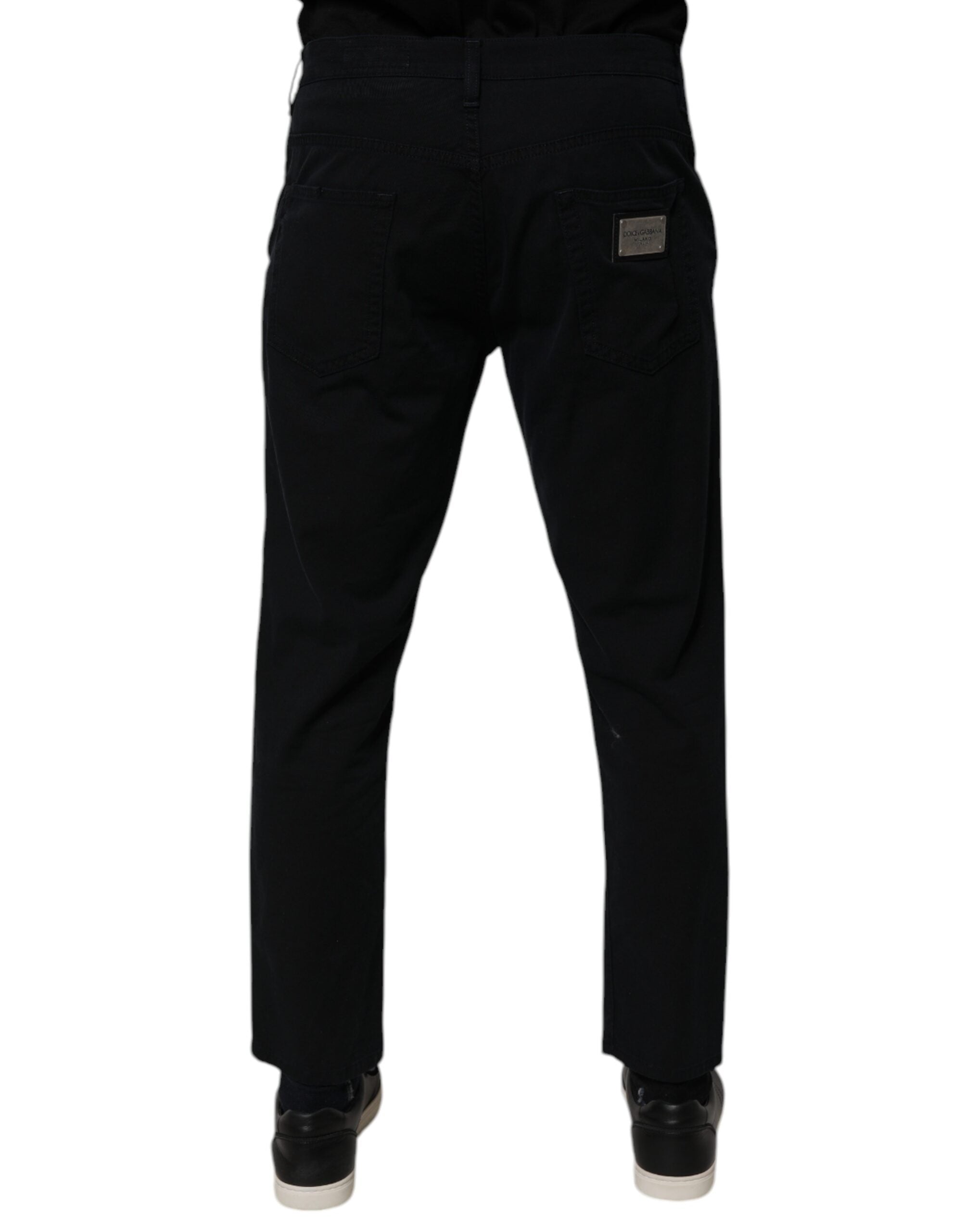 Dolce & Gabbana Dunkelblaue Baumwoll-Stretch-Denim-Jeans für Männer