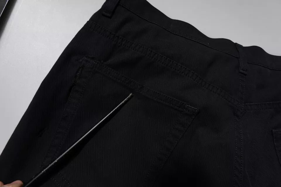 Dolce & Gabbana Dunkelblaue Baumwoll-Stretch-Denim-Jeans für Männer