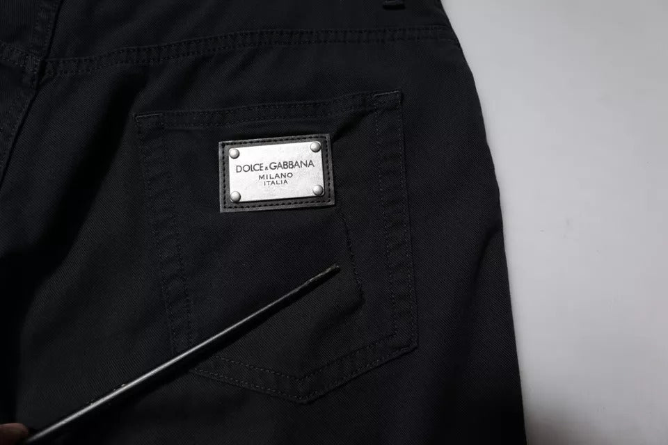 Dolce & Gabbana Dunkelblaue Baumwoll-Stretch-Denim-Jeans für Männer