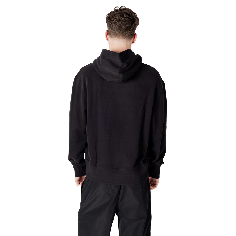 Calvin Klein Jeans Schwarzer Baumwoll-Kapuzenpulli