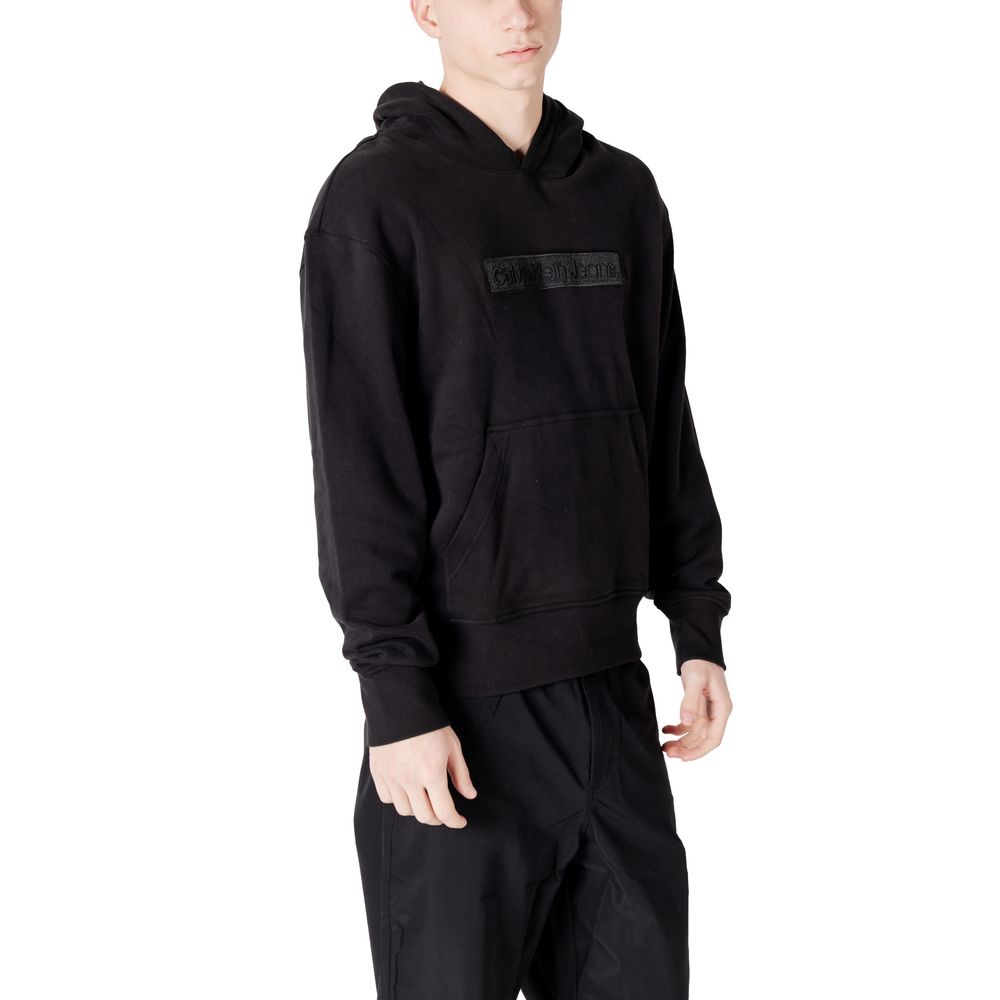 Calvin Klein Jeans Schwarzer Baumwoll-Kapuzenpulli