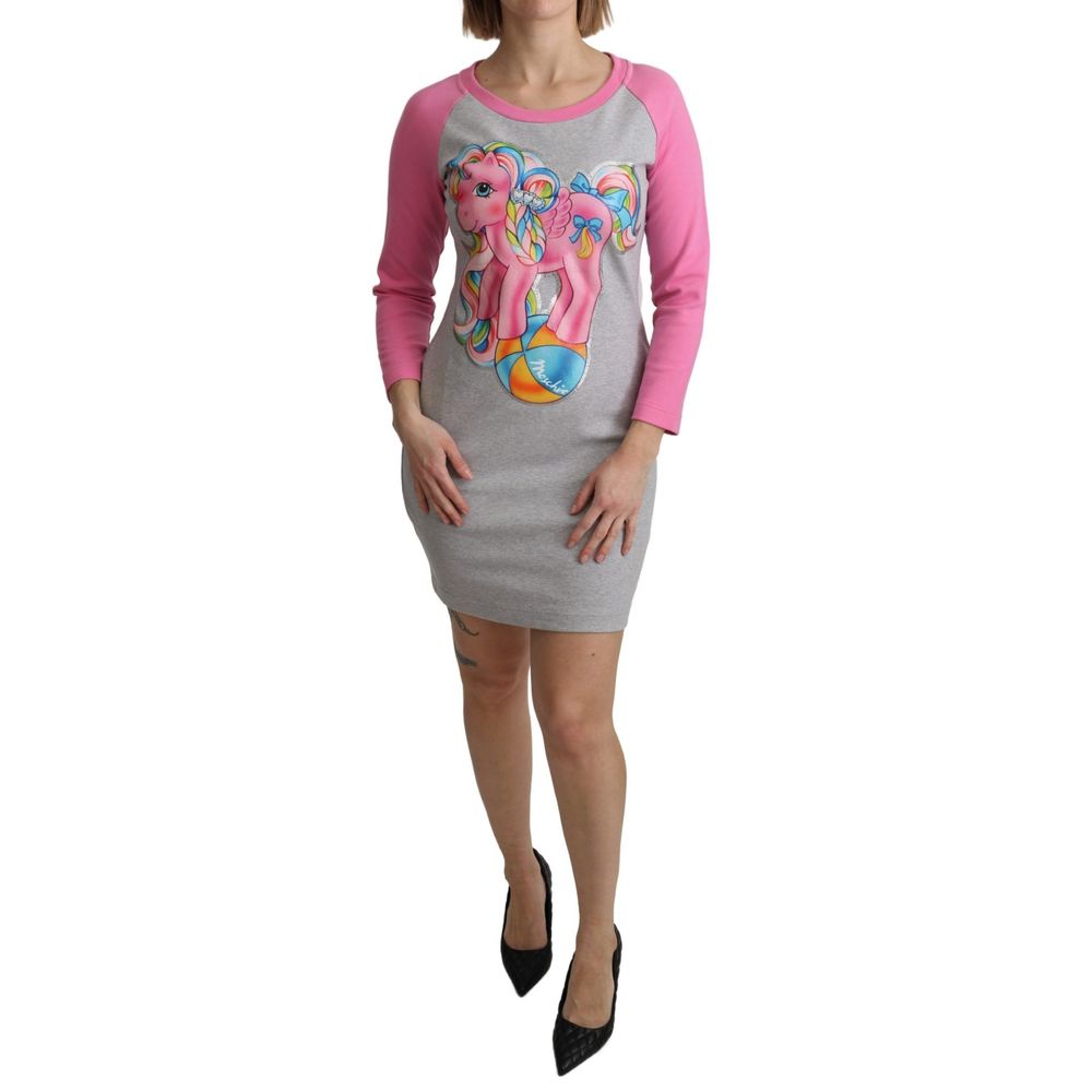 Moschino Graues Baumwollkleid