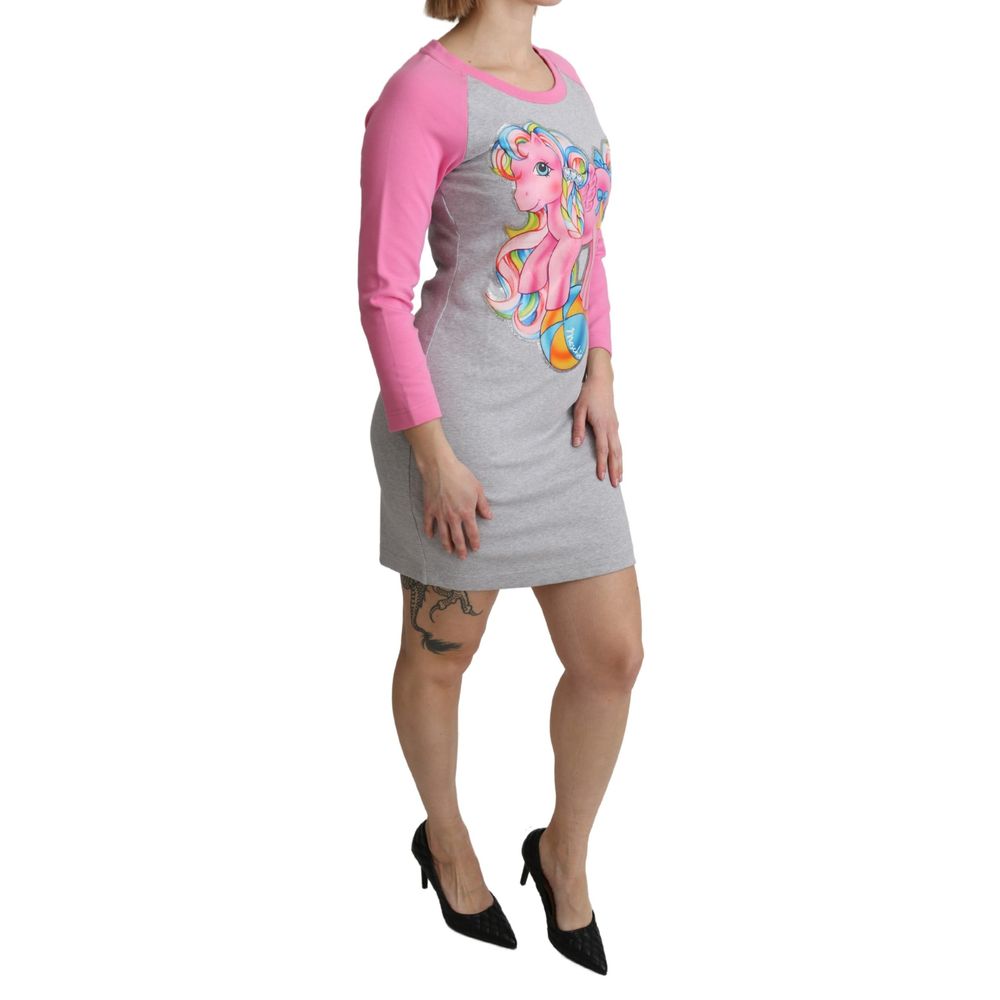 Moschino Graues Baumwollkleid