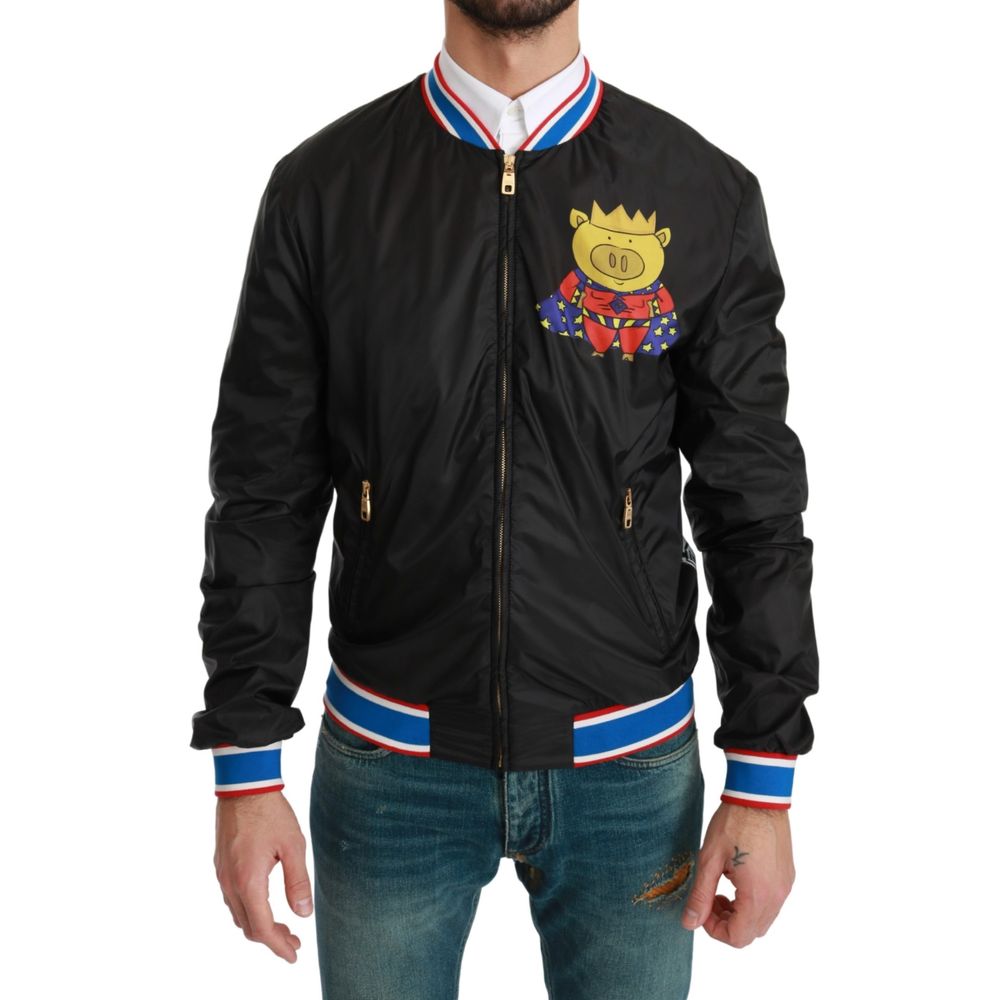 Dolce & Gabbana Schwarzes Material Jacke