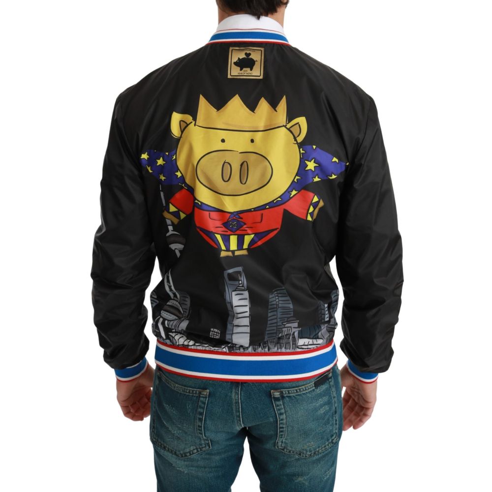 Dolce & Gabbana Schwarzes Material Jacke