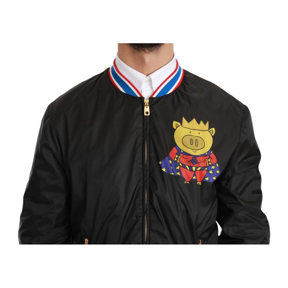 Dolce & Gabbana Schwarzes Material Jacke