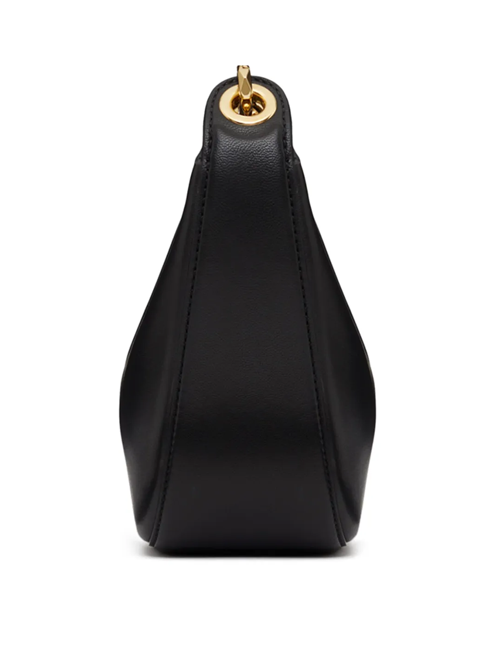 Valentino Garavani Schwarzes Leder Mini Hobo Vlogo Umhängetasche