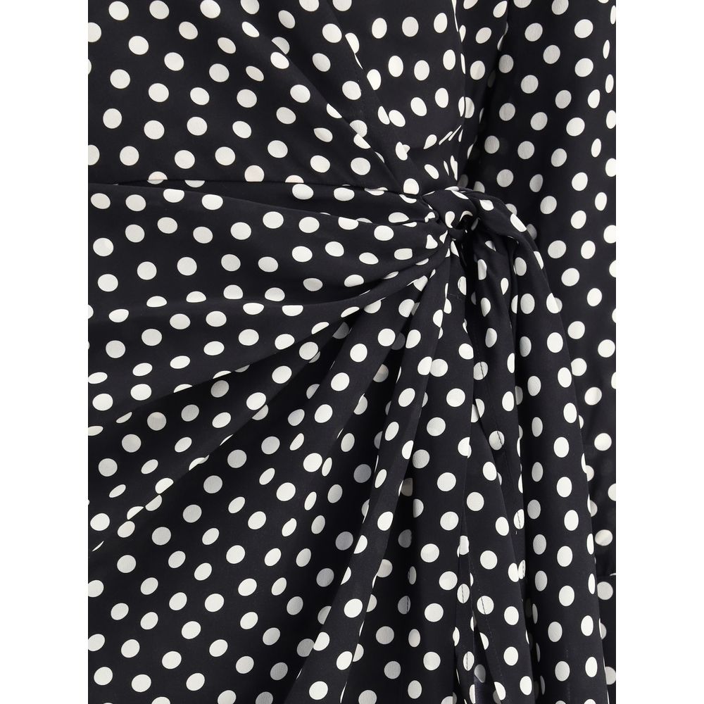 Crida Milano Schwarzes Seiden-Cocktailkleid